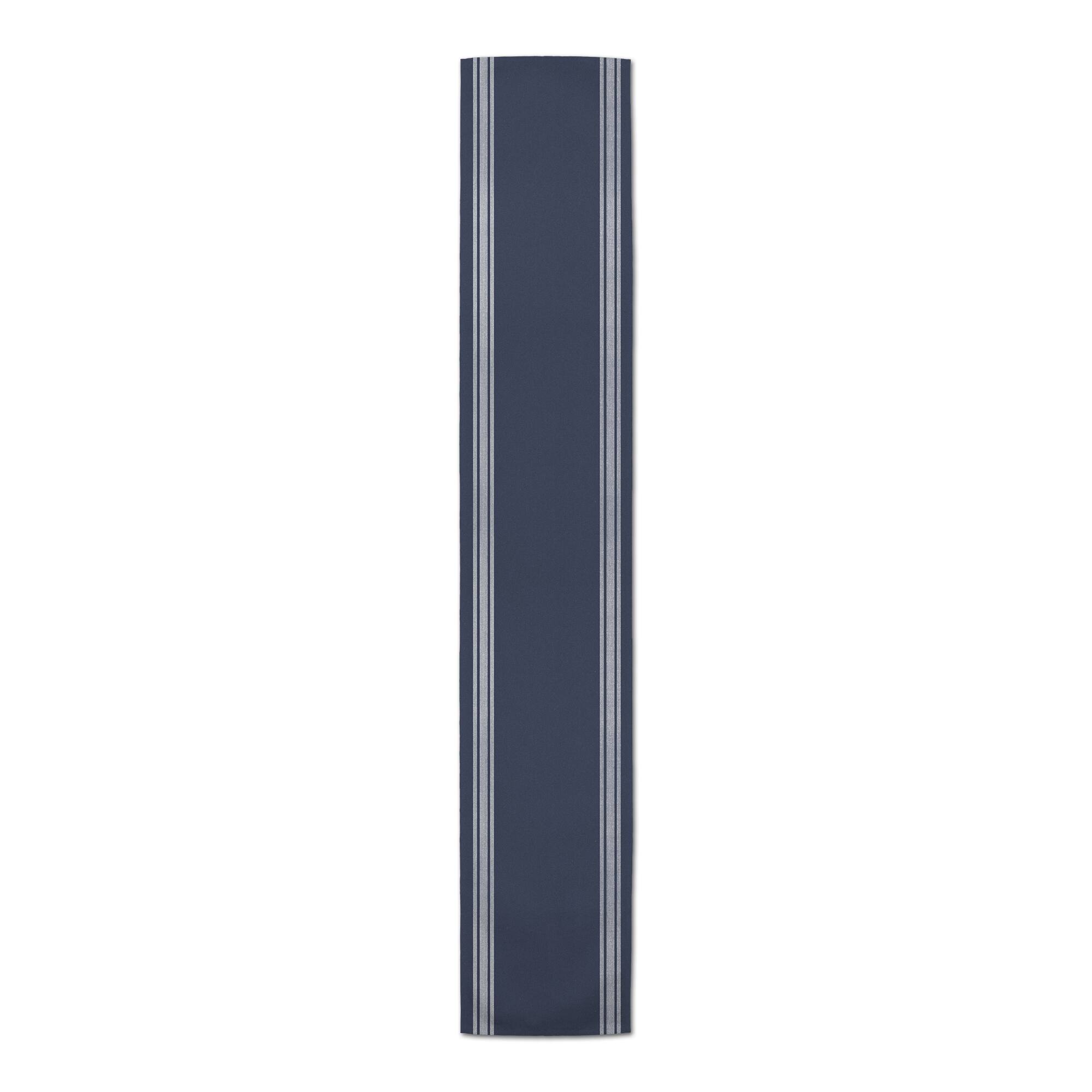 Navy & White Stripes Outdoor Table Runner